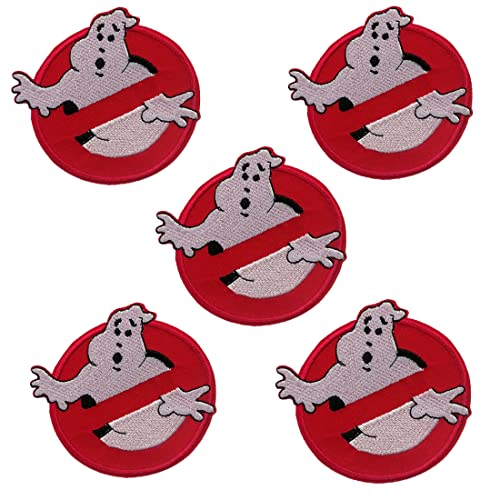 Ghostbuster Set 5 Stück Logo Film - Aufnäher, Bügelbild, Aufbügler, Applikationen, Patches, Flicken, zum aufbügeln Cover