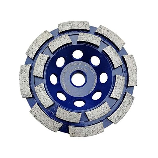 DT-DIATOOL 4 Inch Concrete Grinding Wheel Granite Marble with Double Row Diamond Segment