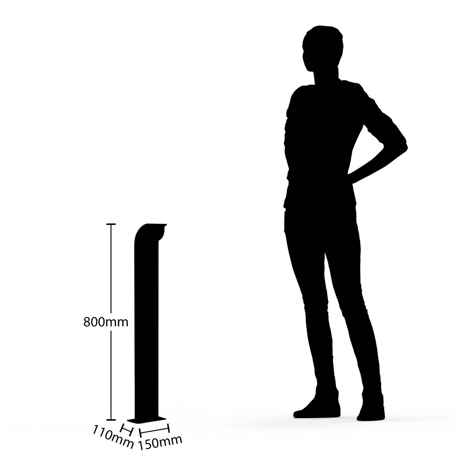 Lucande LED Wegeleuchte Pollerleuchte anthrazit 80 cm IP65 Außenleuchte