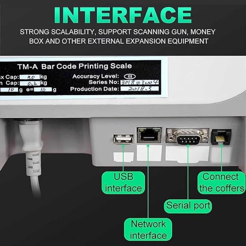 Báscula de Etiqueta Digital con Pantalla LCD y Impresora Térmica miniatura 4