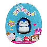 Squishmallows Official Kellytoy Collector's Tin Set with Micromallow Exclusive Pin and Trading Cads...