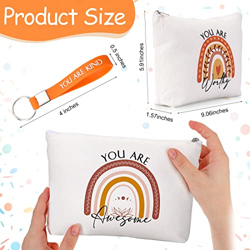 Inbagi 10 Set Inspirational Gifts Bulk for Women with 10 Keychains and 10 Bags Thank You Employee Appreciation for Adults2