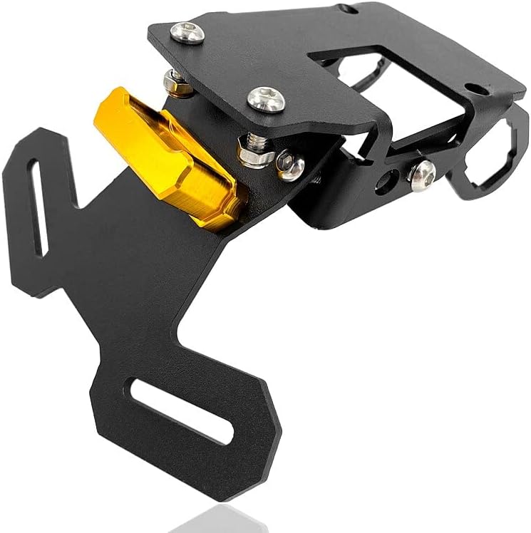 F Accesorios de motocicleta Soporte de placa para KAWASAKI Z900 2017Tail Tidy Fender Eliminator Placa de Registro Luz Z 900 Y (Color Amarillo)