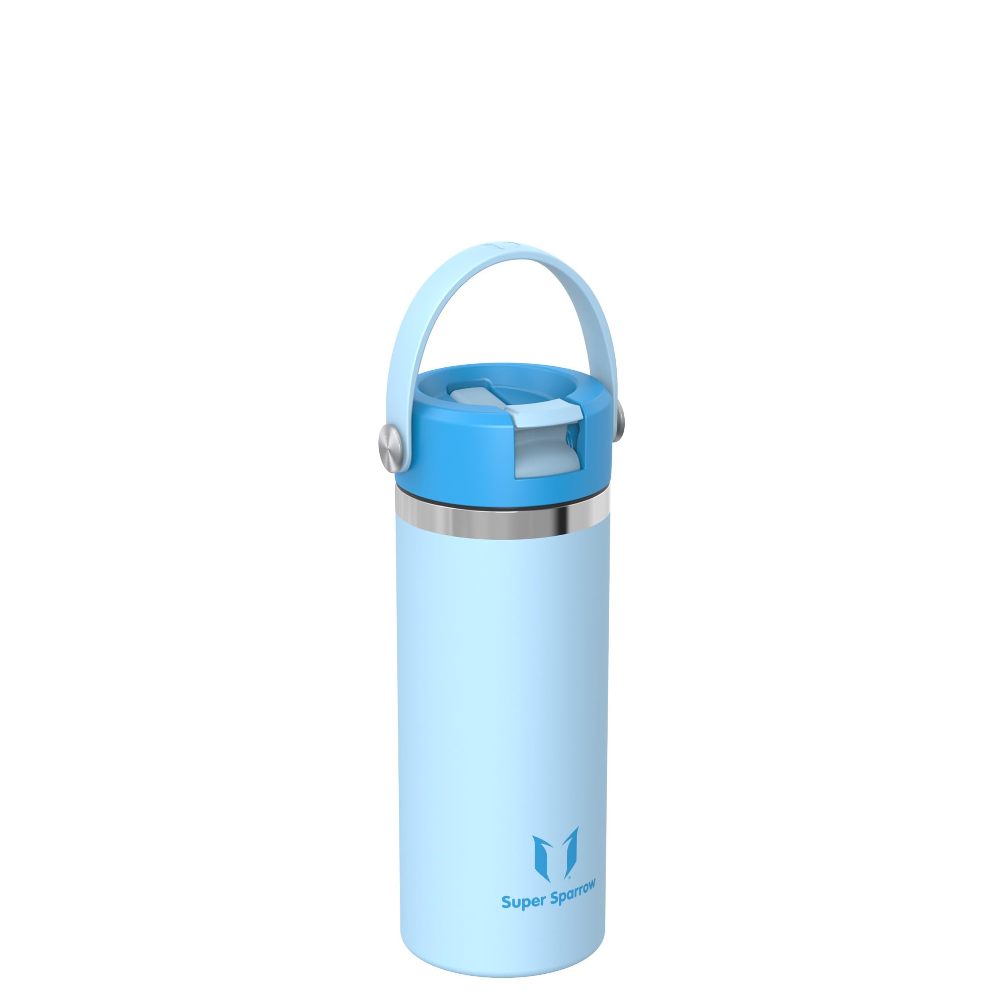 Sparrow Borraccia Termica - 500ml/750ml/1L/1.2L - SwivelSip Bottiglia Acciaio Inox - Senza BPA Borracce Termiche, Borraccia con Cannuccia Ergonomica per Scuola, Sportiva, Campeggio, Palestra