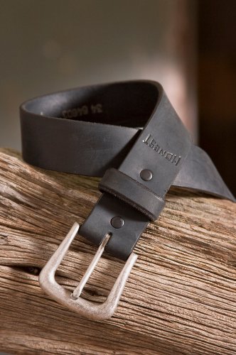 Leather Work Belt, BLACK, Size 42