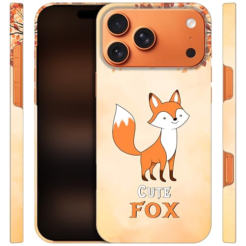 Coque iPhone 17 Pro Max imprimée renard mignon GlamCase PC rigide blanc