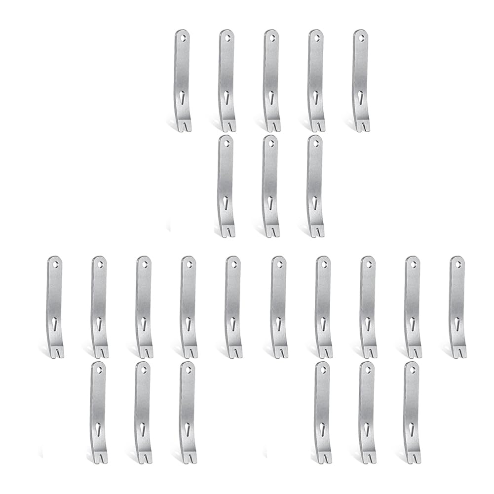 Qezodsx 24 Pieces Mini Pry Bar Stainless Steel Flat Bar Multifunction Small Pry Bar Mini Crowbar Survival Opener Tool Set