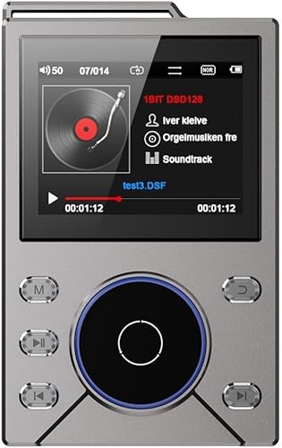 Reproductor de MP3 de alta fidelidad con Bluetooth5.2, reproductor de música de audio digital de alta resolución DSD sin pérdidas, reproductores de