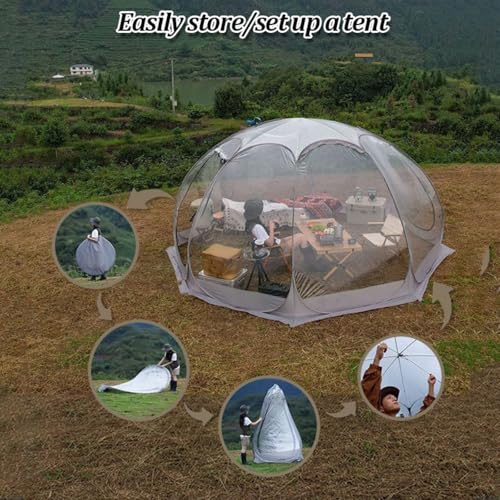 Pop Up Bubble Tent para 1 persona color gris miniatura 6