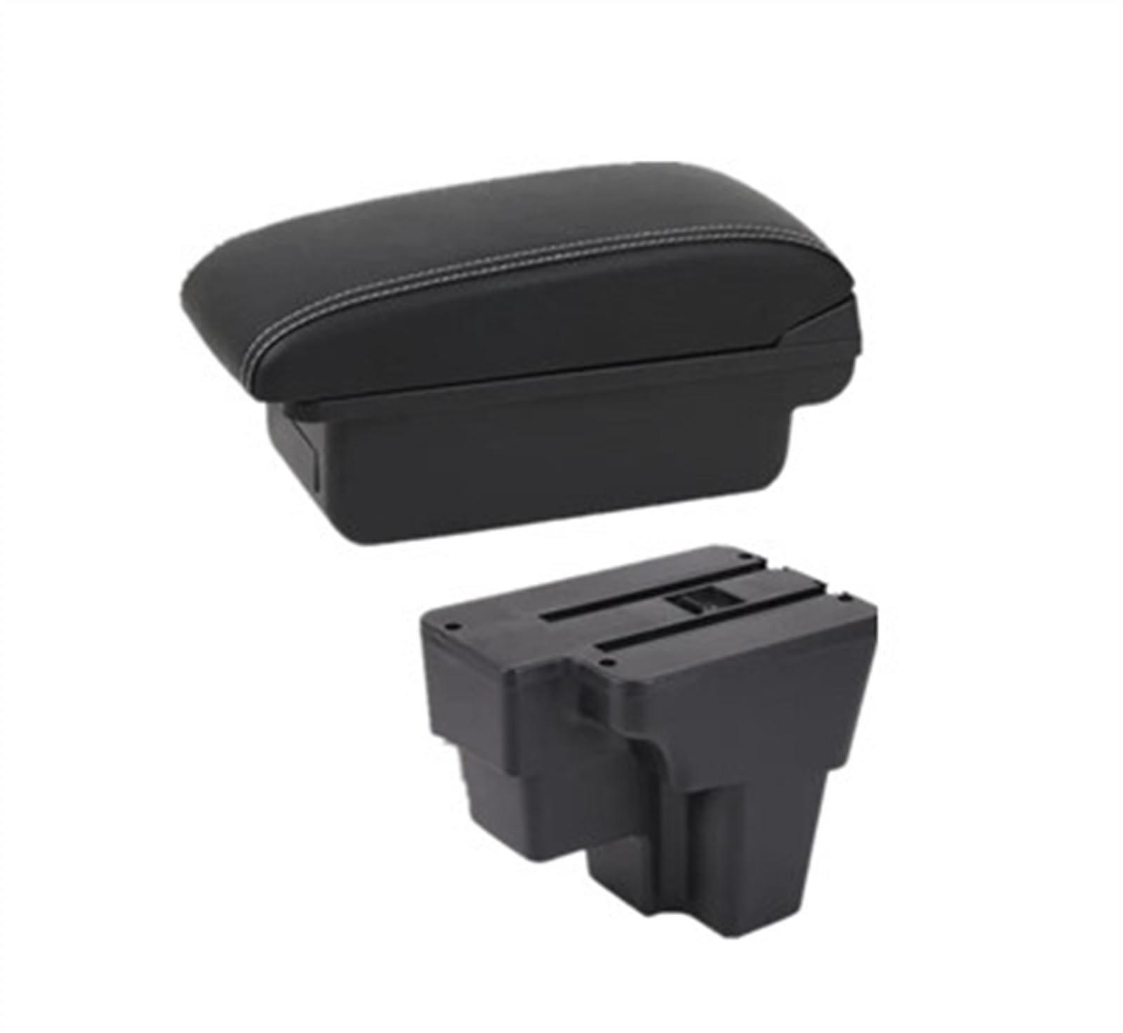 NMJLQW Storage Rack Armrest Box Europe South Retrofit Car Storage Car Accessories For STONIC For Rio Lx For Cerato 2015-2024(A1 white line No USB)