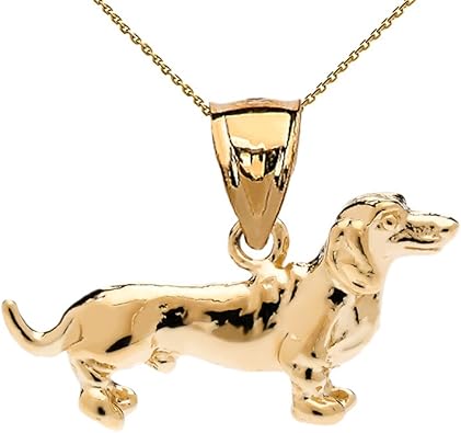 Gold dachshund pendant Clearance