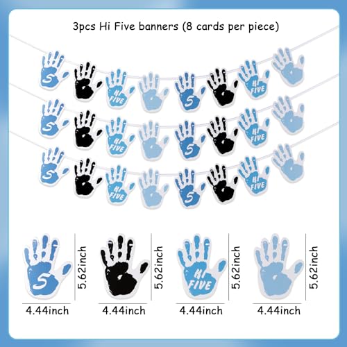 Bannière imprimée à la main garçon 5 ans kit complet gain de temps - 6