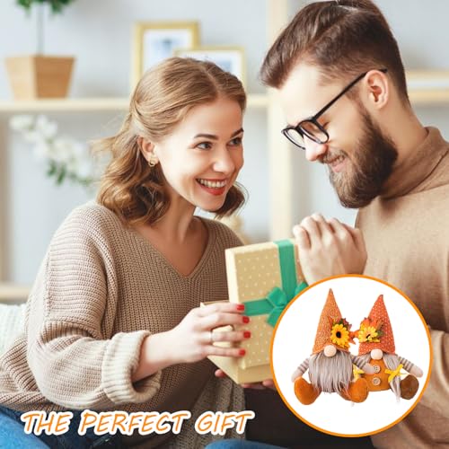 Set of 2 Autumn Decorations, Autumn Gonk Decor, Autumn Faceless Gnomes, Sunflower Maple Leaf Elf Dwarf Tomte, Gnomes Plush Stuffed Decor Ornaments Fall Decor for Kitchen Home Office Decorations - Image 4