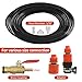 Carivia Water Fed Pole Kit,30ft Length Window Cleaning Poles,Water Fed Brush,Aluminum Outdoor Window Cleaner,Extendable Telescopic Pole Water Fed Brush Spray Washer for Window Glass/Solar Panel