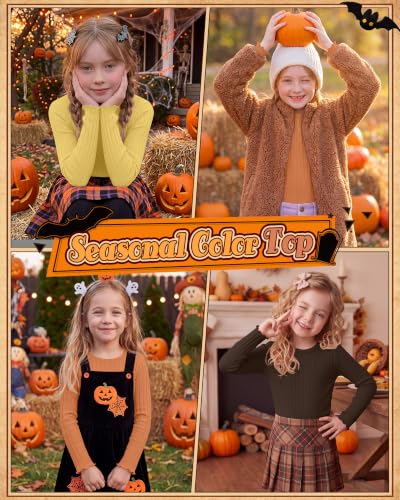 Image of 3 Pack Toddler Girls Cute Long Sleeve Cotton Shirts