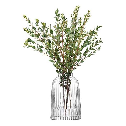 LSA International Pleat Vase 20 cm Clear Cover