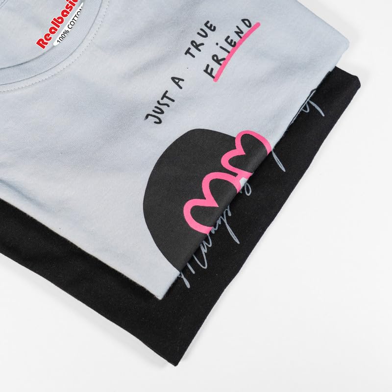 Image of Real Basics Girls Regular Fit Full Sleeves Tshirt (Pack of 2)