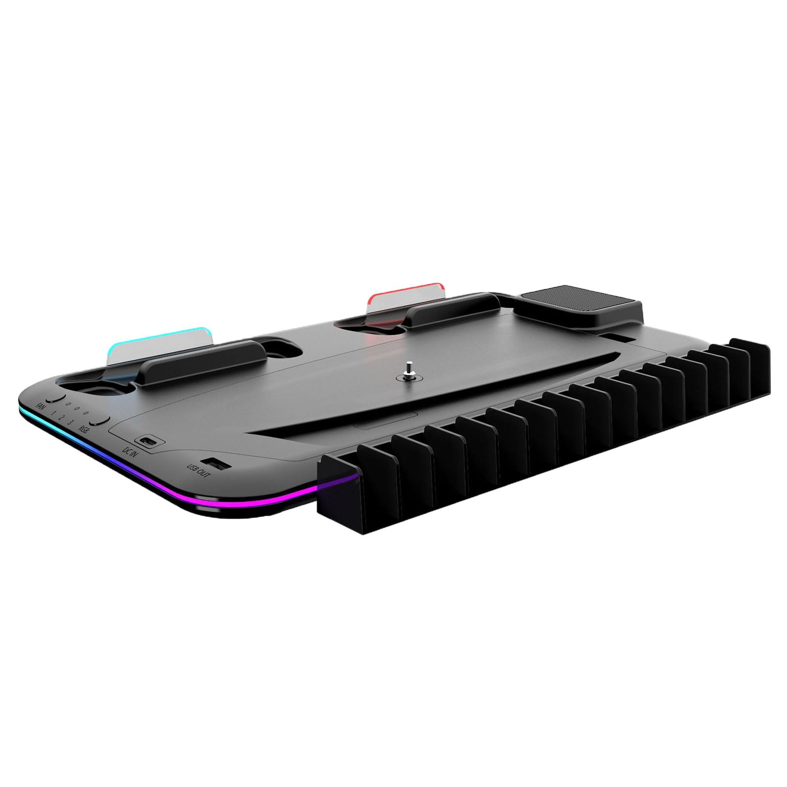 Controller della stazione di ricarica con supporto per cuffie ventola di raffreddamento 15 slot per schede di gioco Indicatori Supporto di ricarica luce