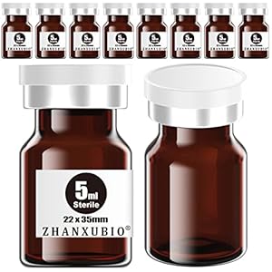 ZHANXUBIO Bernsteinfarbene Sterile Ampullen, 5 ml, 10 Stück