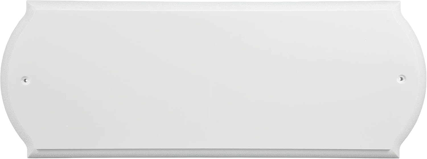 White Paintable PVC and Wood Address Plaque with Hardware