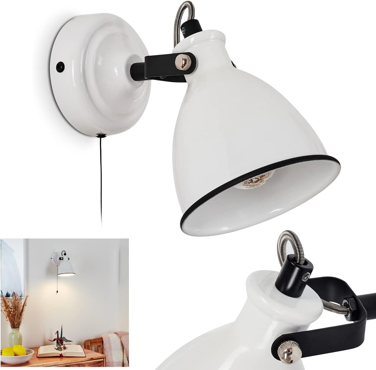 Wunderschöne Wandlampe Mit Schalter Vintage Bild