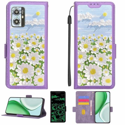 Kinetijy Case Compatible for Dialn Neo Phone Case Flip Cover [with Tempered Glass Screen Protector][RFID Blocking][Luminous Effect] LPT-CJ