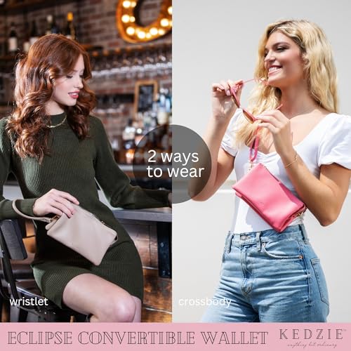 KEDZIE Eclipse Vegan Leather Convertible Purse Wallet Crossbody Bag for Women4