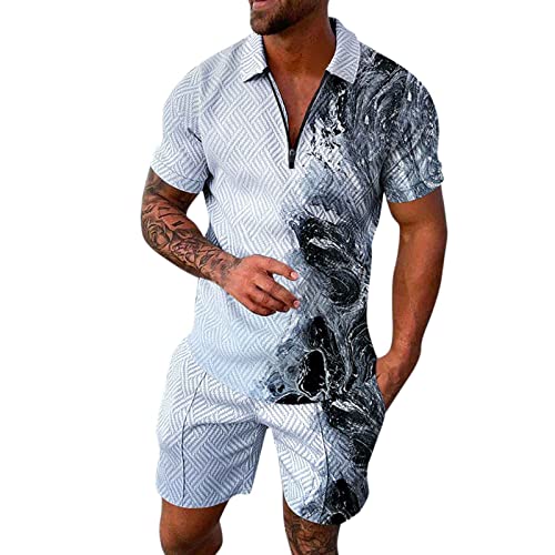 Short d'été imprimé et t-shirt fluide pour un look streetwear homme élégant
