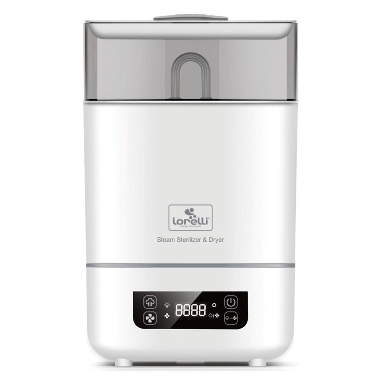 Lorelli Sterilisator und Trockner 2 in 1 Touchscreen-Display Messbecher, 2 Körbe weiß