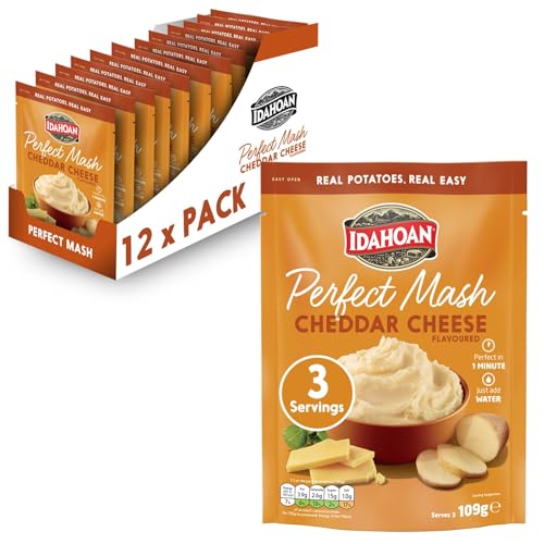 Idahoan Potato Mash, Cheddar Cheese, Pack of 12