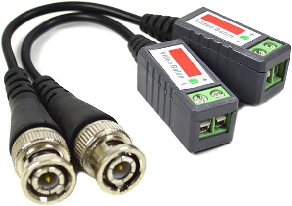 PNI AccTVvb Adapter 201 °C Video Passive Bnc Video Balun Transceiver Set of 2, Cable 600 M Chrome/Black