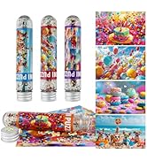 MISITU 4er Pack Mini Puzzles 150 Teile - Fantasy Universum Reisepuzzle Für Erwachsene