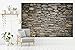 GREAT ART Photo Wallpaper – Grey Stonewall – Picture Decoration Realistic Wall Cladding Stone Optic Rustic Look Industrial Design Style Image Decor Wall Mural (82.7x55.1in - 210x140cm)
