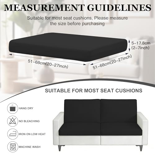 Image of BIETYONE 4Pcs Patio Stretch Cushion Covers,Outdoor Sofa Replacement Cover Slipcovers for Patio Furniture Cushion Covers, Washable Reusable Furniture Protector