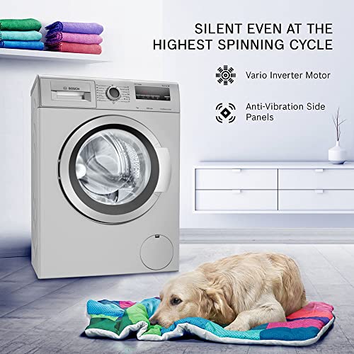 Image of Bosch 7 kg 5 Star Fully-Automatic Front Loading Washing Machine (WAJ2016SIN, Silver, AI active water plus, In-Built Heater)