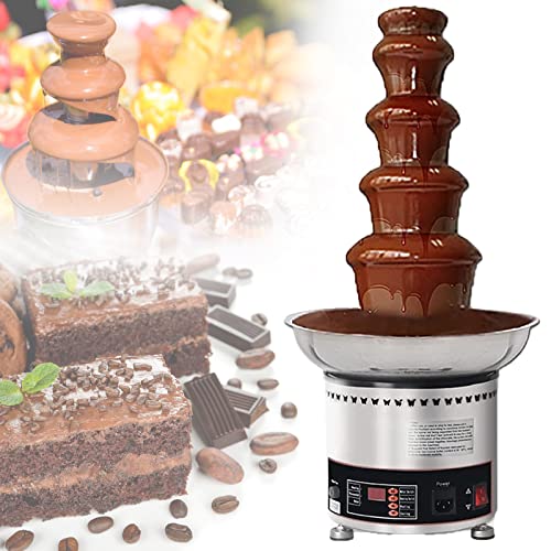 LYDZUSDP 4Tier Chocolate Fountain,Stainless Steel Electric Chocolate Fountain Melting Machine for Company,Graduation Ceremony,Hotel,Western Restaurant and More