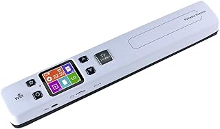 JMT Mini Document Images Scanner 1050DPI Scan A4 Size JPG/PDF Formate High Speed Portable LCD Display Wireless Wifi Handheld Scanner (No Wifi White)