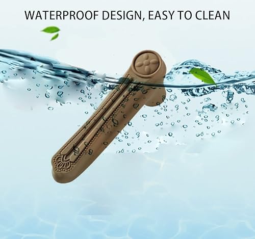 Miniatura 3 de Cubierta para manija de puerta, 2 piezas anticolisión, antiestática, para manija de puerta, cubierta protectora de silicona para niños (marrón)