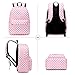 Dezcrab Checkered Kids Backpack for Girls, Teens School Bags Bookbags Set with Lunch Bag Pencil Case (Pink)