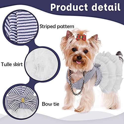 Dog Dresses For Small Dogs Girl Puppy Dress Summer Pet Clothes Striped Mesh Puppy Dog Princess Dresses Cat Doggie Shirt Skirt Outfits Apparel Clothing For Chihuahua Yorkie Teacup #TOP4