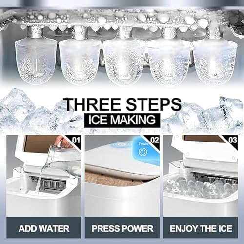 Fabricadora de Hielo Portátil de 33 lbs para Cocina miniatura 3
