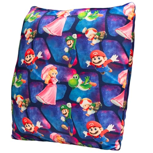 Image of The Super Mario Galaxy Movie Kids Squishy Plush Throw Pillow, Soft Decorative Cushion for Bedroom Decor & Gifts, 13 Inch, Mario & Luigi (100% Officially Licensed Product) By Franco