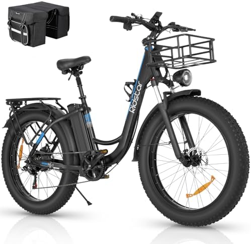 Bopzin Folding Electric Bike for Adults, 1000/1500W Ebike with 48V 15/20AH Removable Battery, 20/26″ City Commuter Cruiser Bike 30/36MPH & 50 /70Mile Step-Thru Bicycle with UL