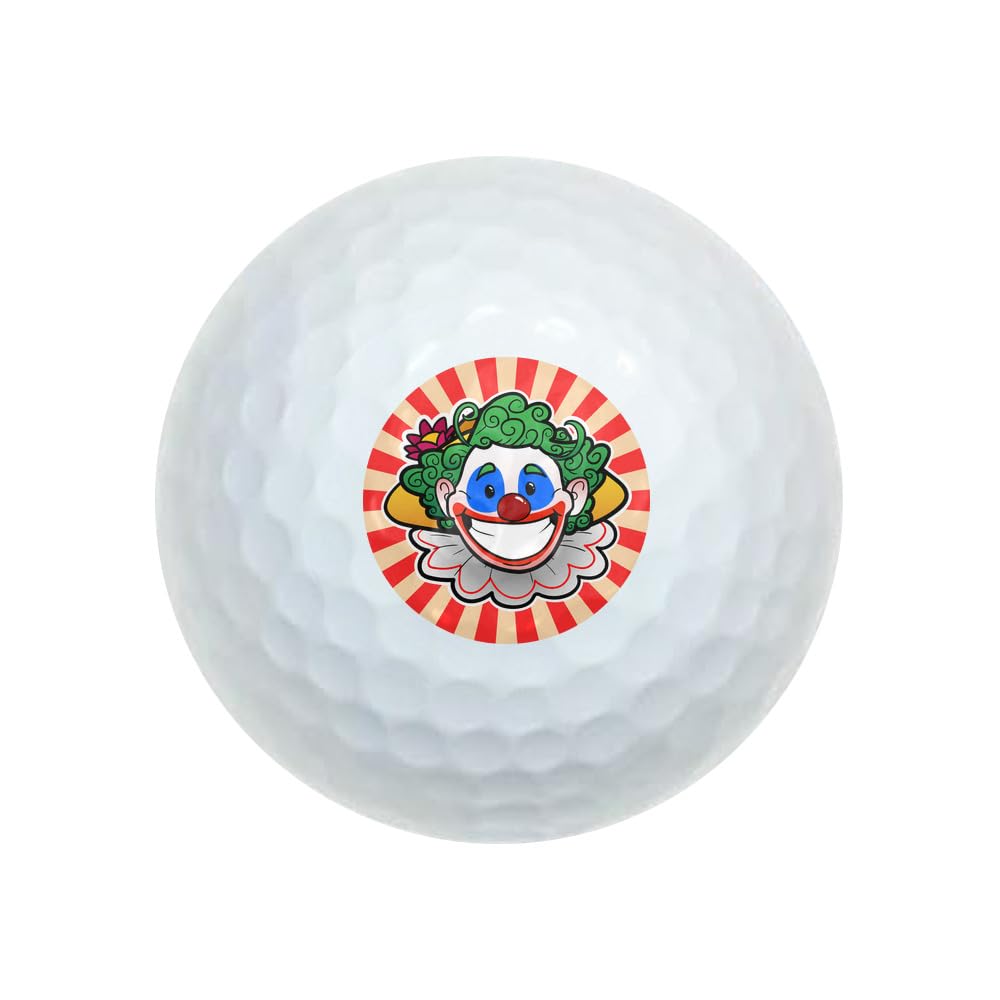 Clown Happy Face Wilson Golf Balls 12 Pack, Regulation Size Full Color Premium Golf Balls