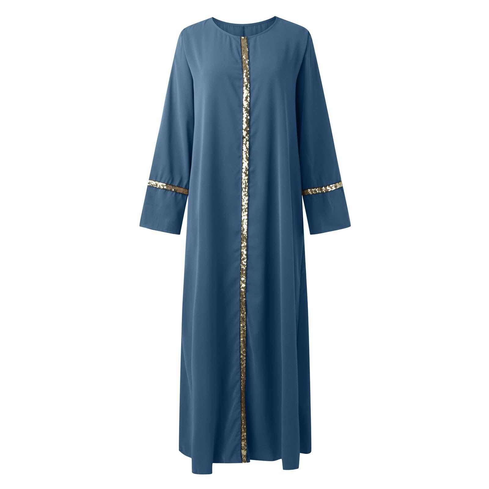 Générique Abaya - Caftan Longue Femme Manches Chauve-Souris Robe Ete Abaya Maxi Ample Djellaba Tenue De Priere Broderie Florale Tunique Caftan Robes Marocaine Islamique Turque