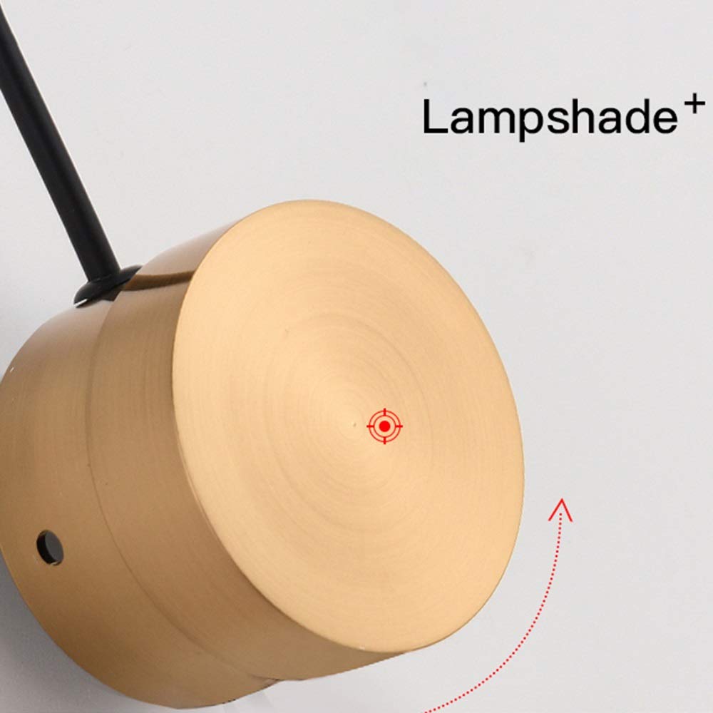 Nowoczesna lampa ścienna LED z pojedynczą głowicą z regulowanym upadkiem, przełącznikiem przyciskowym i materiałem ocynkowanym. Korpus lampy nadaje się do dekoracji sypialni, salonu