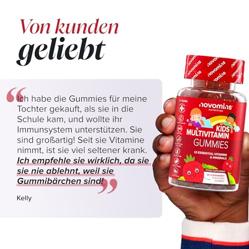 Multivitamin Kinder | 30 Multivitamin Gummies | Glutenfrei | Novomins – Ansicht 9