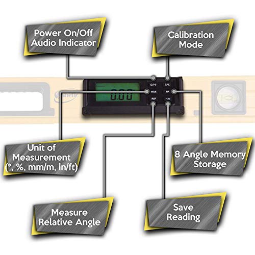 Image of Smart Level 24 Inch Digital Level: Blending Accuracy And Practicality - Electronic Level Tool, Master Precision, With Batteries & Case