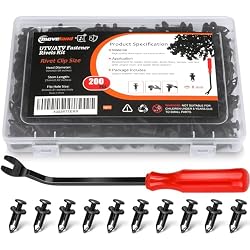 moveland 200PCS 8mm UTV ATV Fender Push Clips with Fastener Removal Tool | Nylon Material, Break-Resistant During Use, Fits Ranger/RZR/Can Am/Kawasaki/Honda/Sportsman