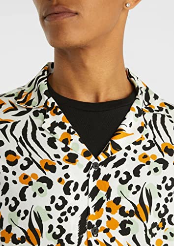 Image of DHRUVI TRENDZ Men's Rayon Regular Fit Shirt Casual Stylish|Printed | Half Sleeve | Formal Shirts| Summer Button-Down